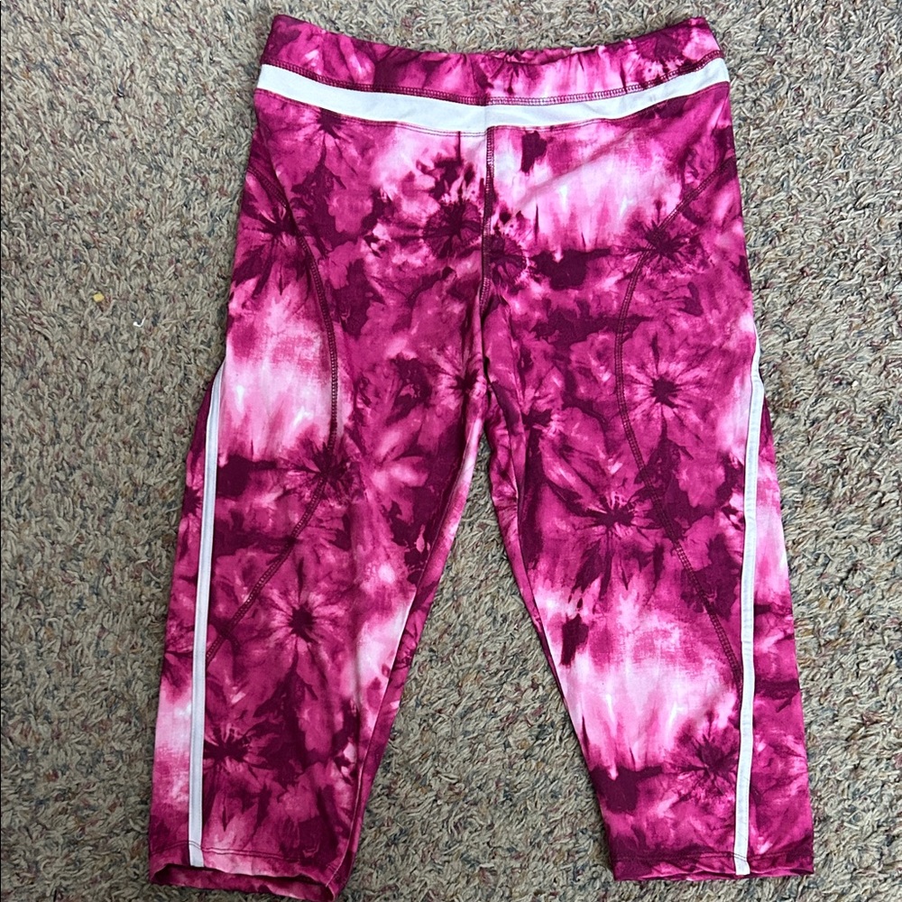 Vibrant Pink Tie-Dye Capris